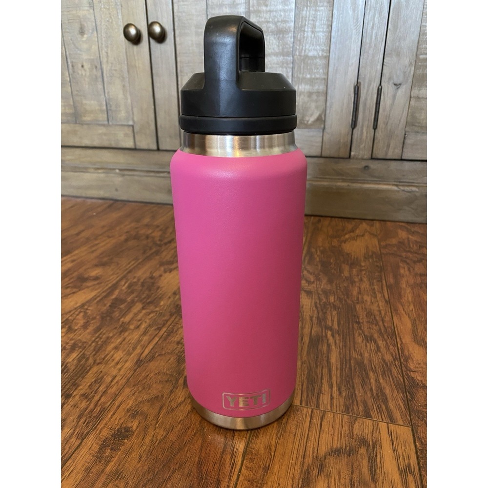 YETI Rambler Bottle 36oz Stainless Steel Insulated Chug Cap Pink Excellent